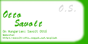 otto savolt business card
